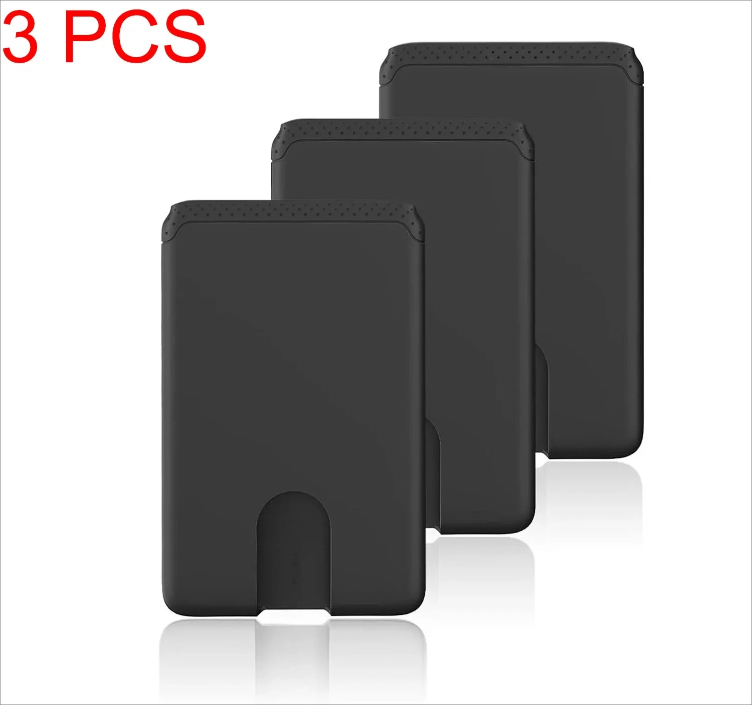 Kaarthouder voor mobiele telefoon Stick on Anti-vallen Creditcardhouder Easy Push 3M zelfklevende zachte siliconen telefoonportemonnee Compatibel