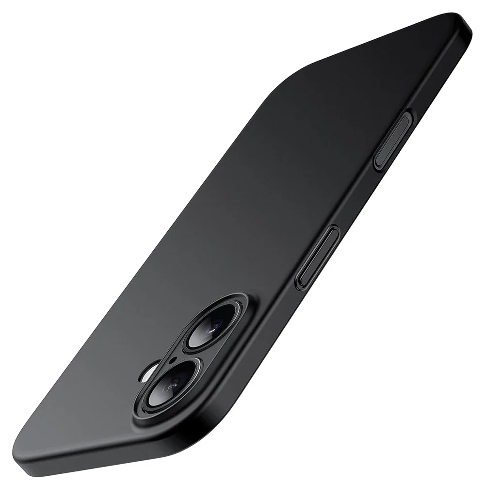 حافظة فاخرة من السيليكون غير اللامع لهاتف آيفون 16 15 14 13 برو ماكس بلس غطاء خلفي صغير رفيع للغاية أسود متجمد غلاف عادي #2