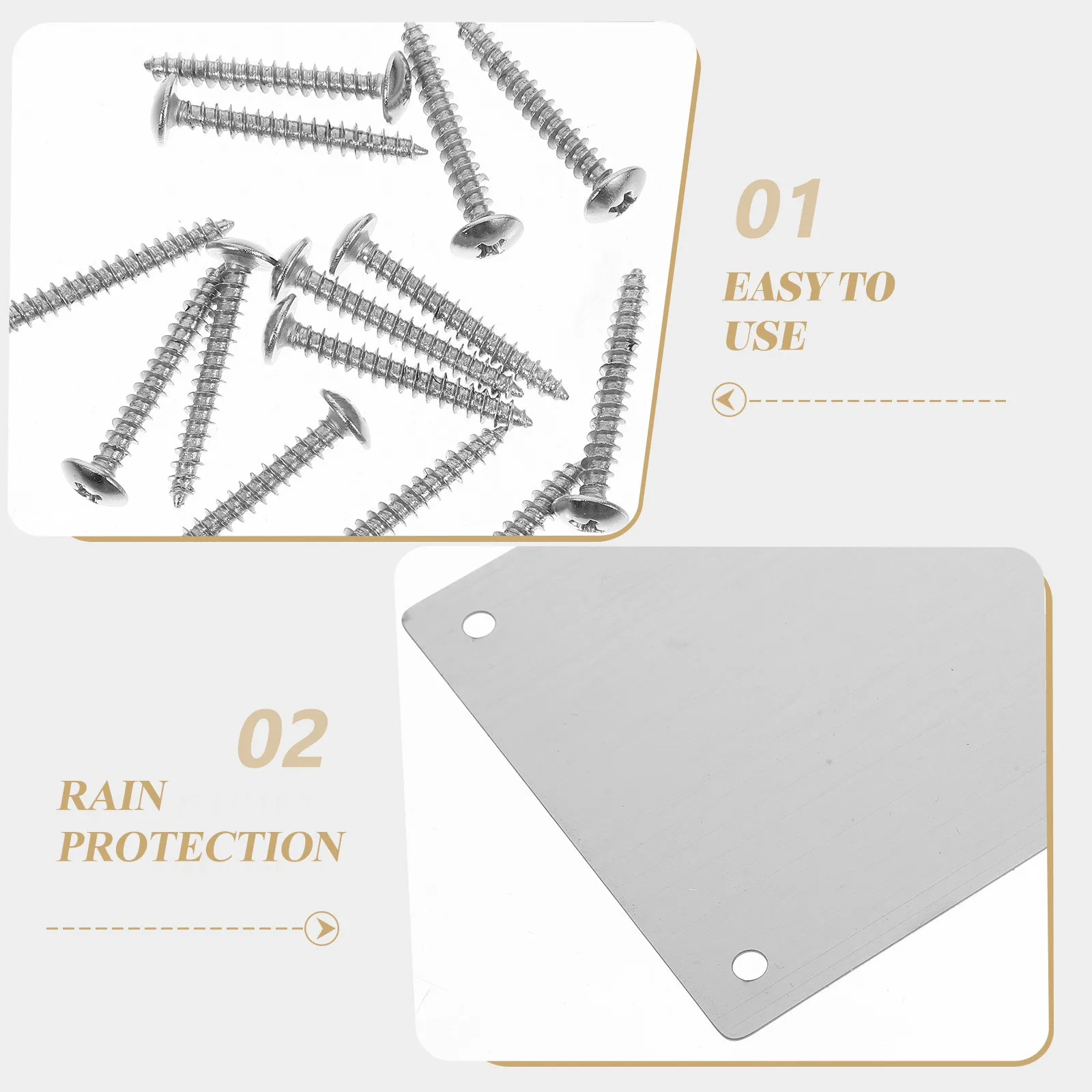 4Pcs Stainless Steel Door Kick Plates Heavy Duty Rectangular Metal Protection for Exterior Interior Doors Commercial Entryway