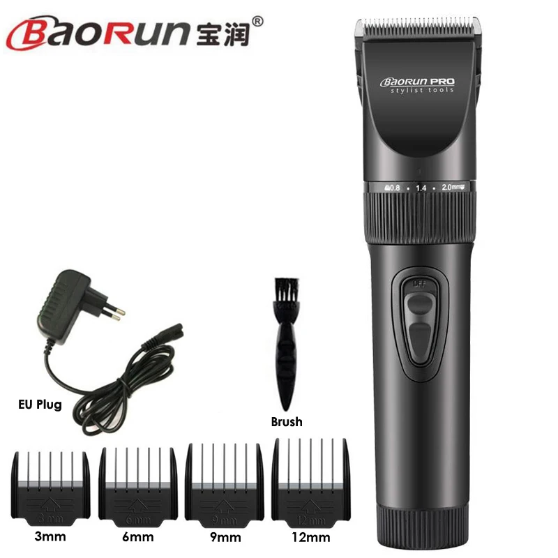 BaoRun X7 Super Quiet Professional Rechargeable Hair Trimmer Styling Tools Hair Clippers Hair Cutting Machine 2000mA Battery