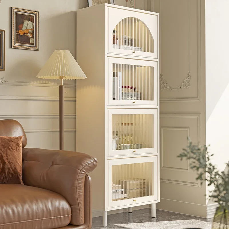

Solid wood dining side cabinet Modern simple living room wall locker Wine cabinet Storage cabinet Household multi-layer locker