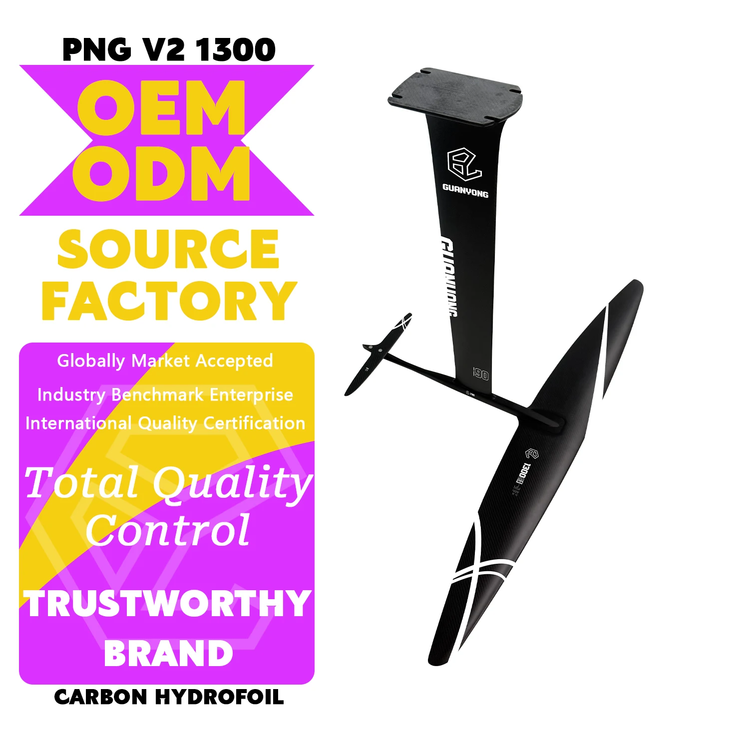 New PNG 1300 V2 Surfing Carbon Mast SUP Wing Efoil pumping Electronic Surfboard Waterplay Wingfoil Kitesurf Foil Hydrofoil