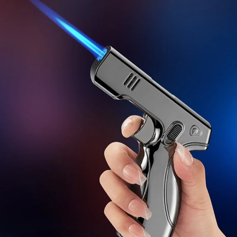 

Windproof Outdoor Camping BBQ Butane Lighter Fixed Fire Big Jet Flame Cigar Lighter Torch Kitchen Gadgets for Men Smoking Gifts