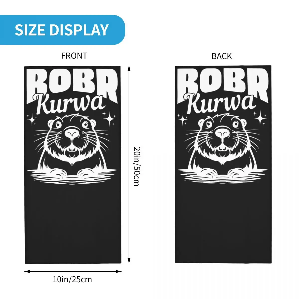 Bober Bobr Kurwa Bandana para el cuello, bufanda estampada para la cara, pasamontañas multiusos para montar, Unisex, Adulto, todas las estaciones