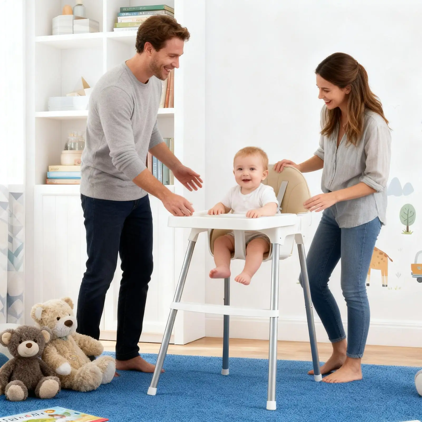 أطفال كرسي مرتفع قابل للتعديل مقعد مرتفع مقعد الطعام الداعم للبنين بنات المنزل المطبخ غرفة الطعام مطعم وجبة الأسرة