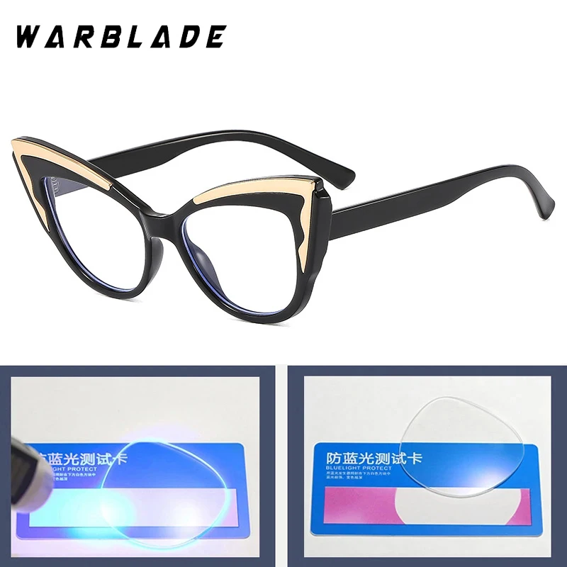 

Luxury Fashion Anti-Blue Light Sexy Cat Eye Women Men Glasses Designer Brand Computer Reading Optical Eye Protection Eyeglasses