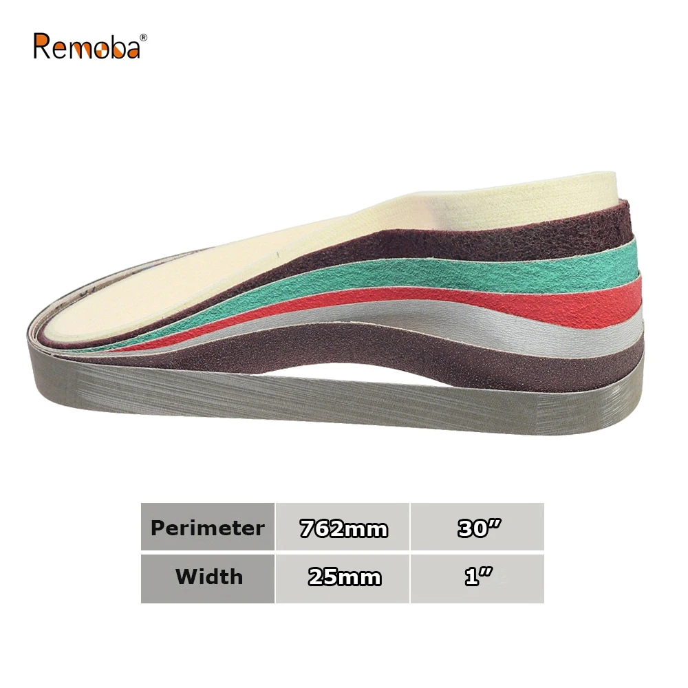 762x25mm Abrasive Sanding Belts 1x30 inch Belt Sander Bands Ceramic P36 - AO P1500, A3 - A65, Zirconia, Non-woven, Felt