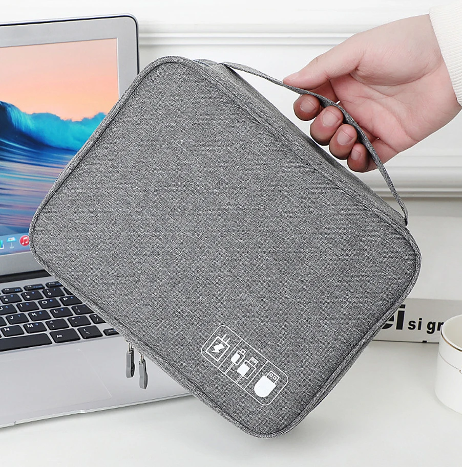 1Pcs Storage Box Multi-function Storage Bag Charger Data Cable Bags to Pack Products Portable Organizer Hand Home Organization