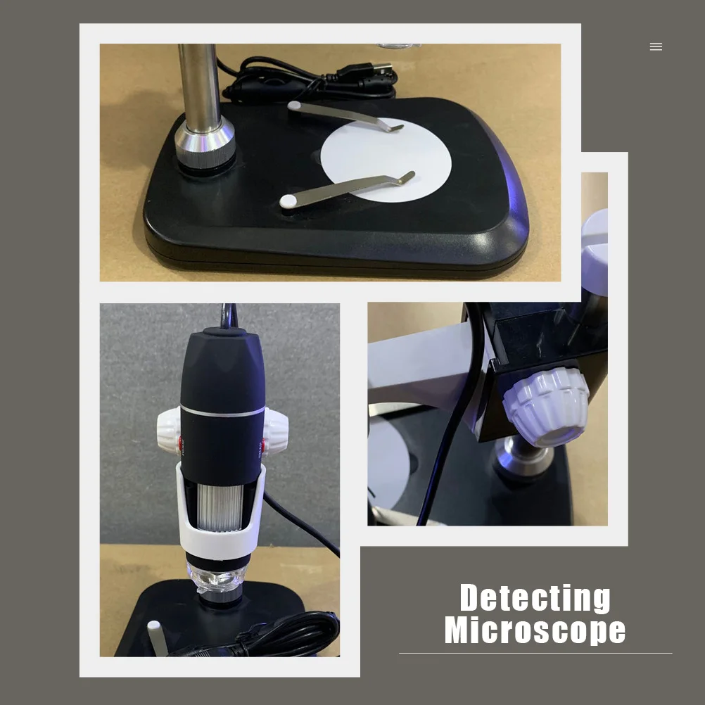 

Portable Digital Microscope Magnifier LED Magnifying Tool with Light Detecting USB 1600X