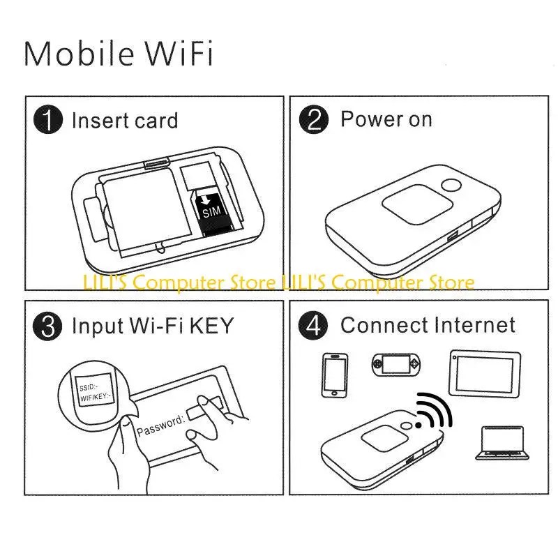 A52B Mobile WiFi Hotspot 4G LTE เราเตอร์ 150Mbps ความเร็วดาวน์โหลดและ 10 WiFi