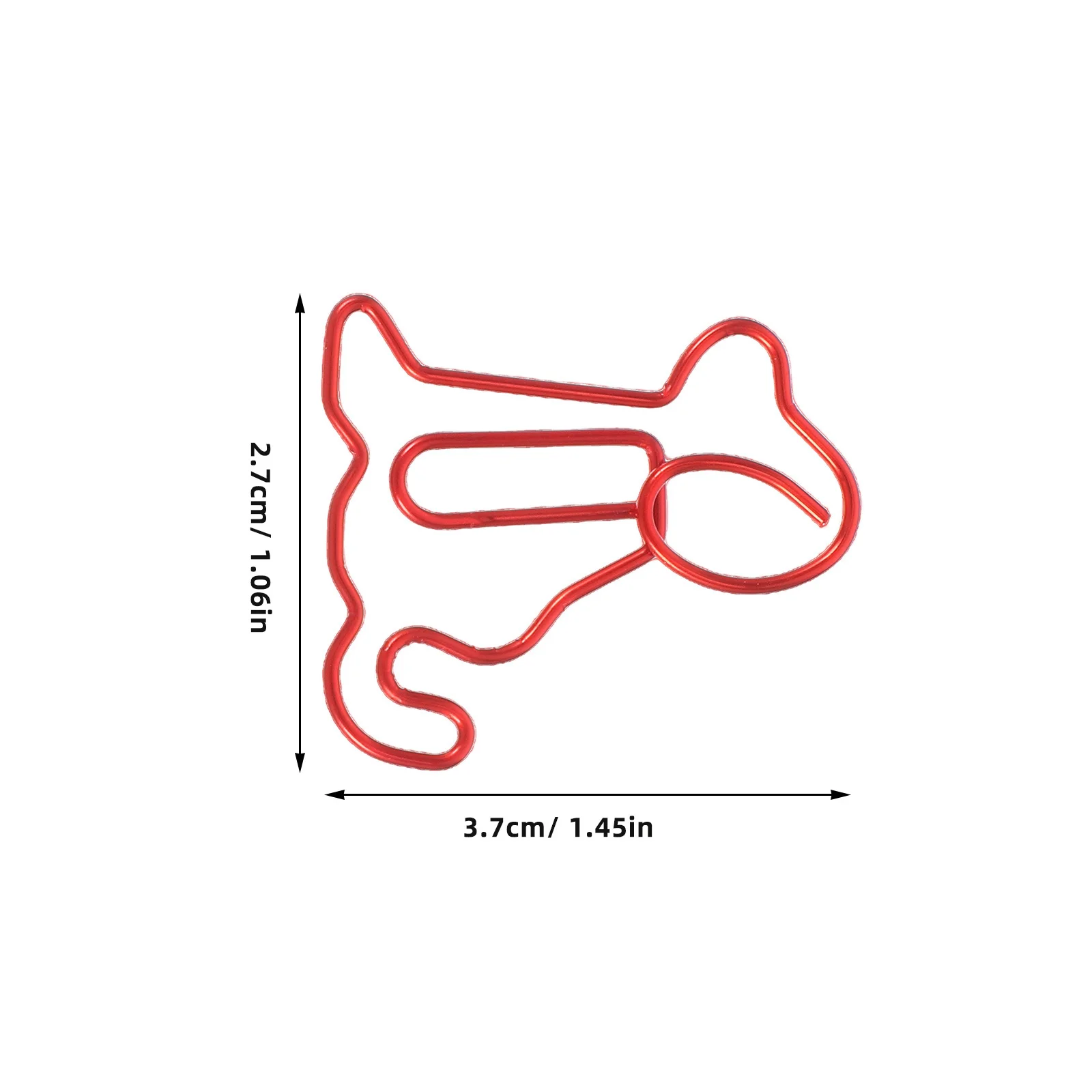 50Pcs Lovely Dog Shaped Paper Clips Fine Crafted Metal Clips Cute Desk Accessories for Study Room Organization Supplies