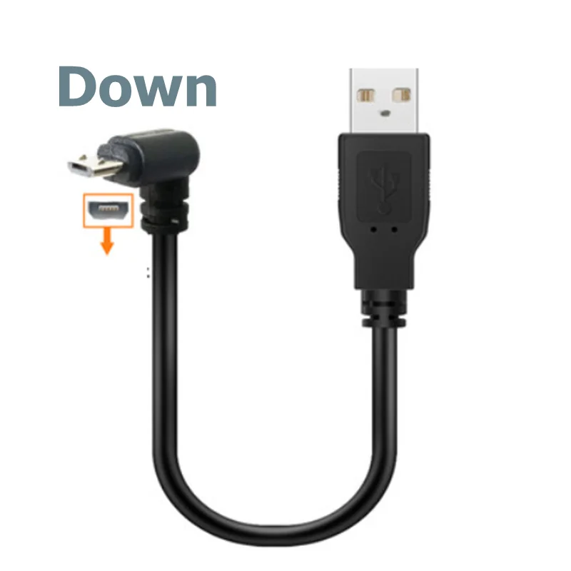 Up & Down & Left & Right Angled 90 Degree USB Micro USB Male to USB male Data Charge connector Cable 25cm 50cm for Tablet 150cm