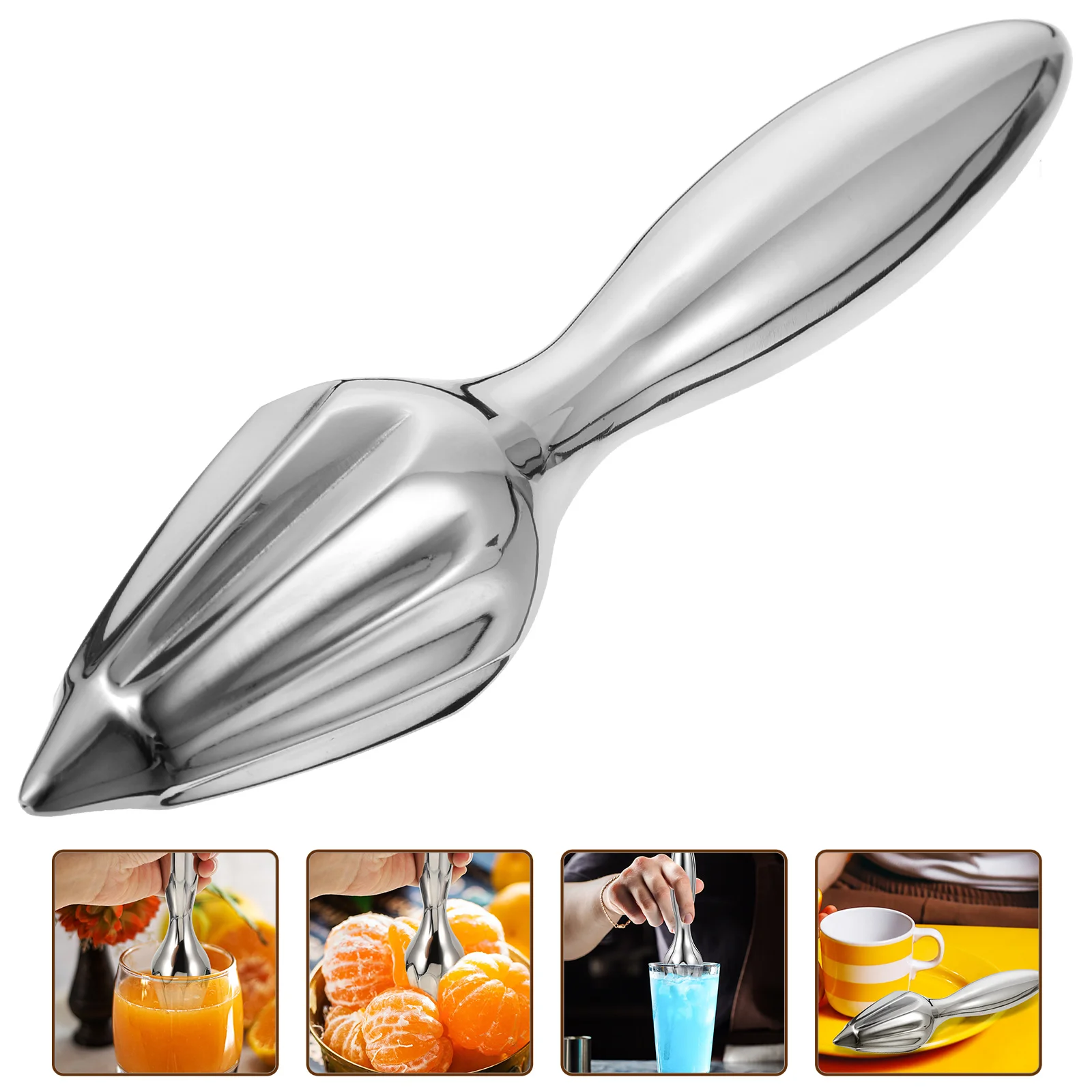 

Fruits Lemon Cone Reamer Hand Press Juicer Manual Citrus Garlic Squeezing Device Silver Kitchen Squeezer Orange