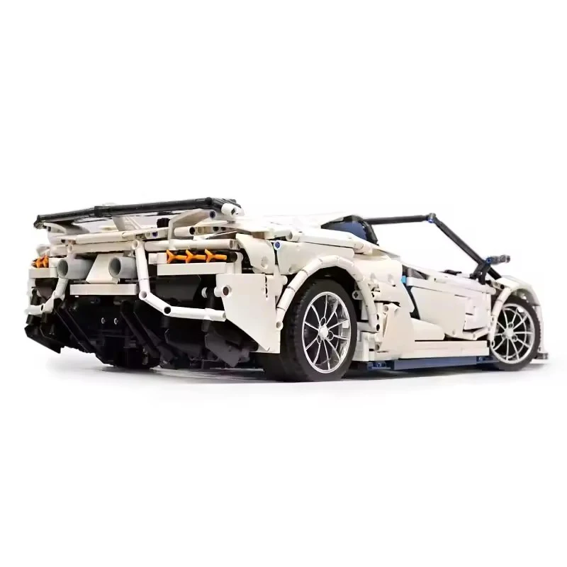 MOC F10002 การวิเคราะห์ 1:8 สีขาวSVJ LP700 กีฬารถBuilding Block Racingรถอิฐประกอบเด็กDIYของเล่นคริสต์มาสของขวัญเด็ก