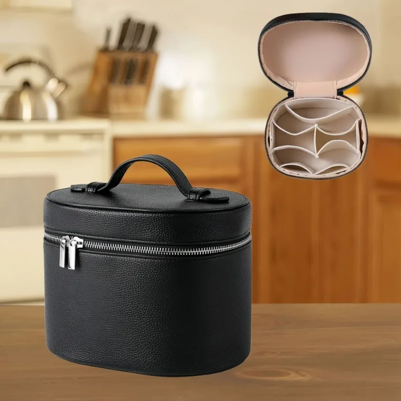 1 قطعة نمط الليتشي السفر حقيبة مستحضرات التجميل المحمولة حقيبة التخزين المقصورة حقيبة مستحضرات التجميل حقيبة دلو المرأة