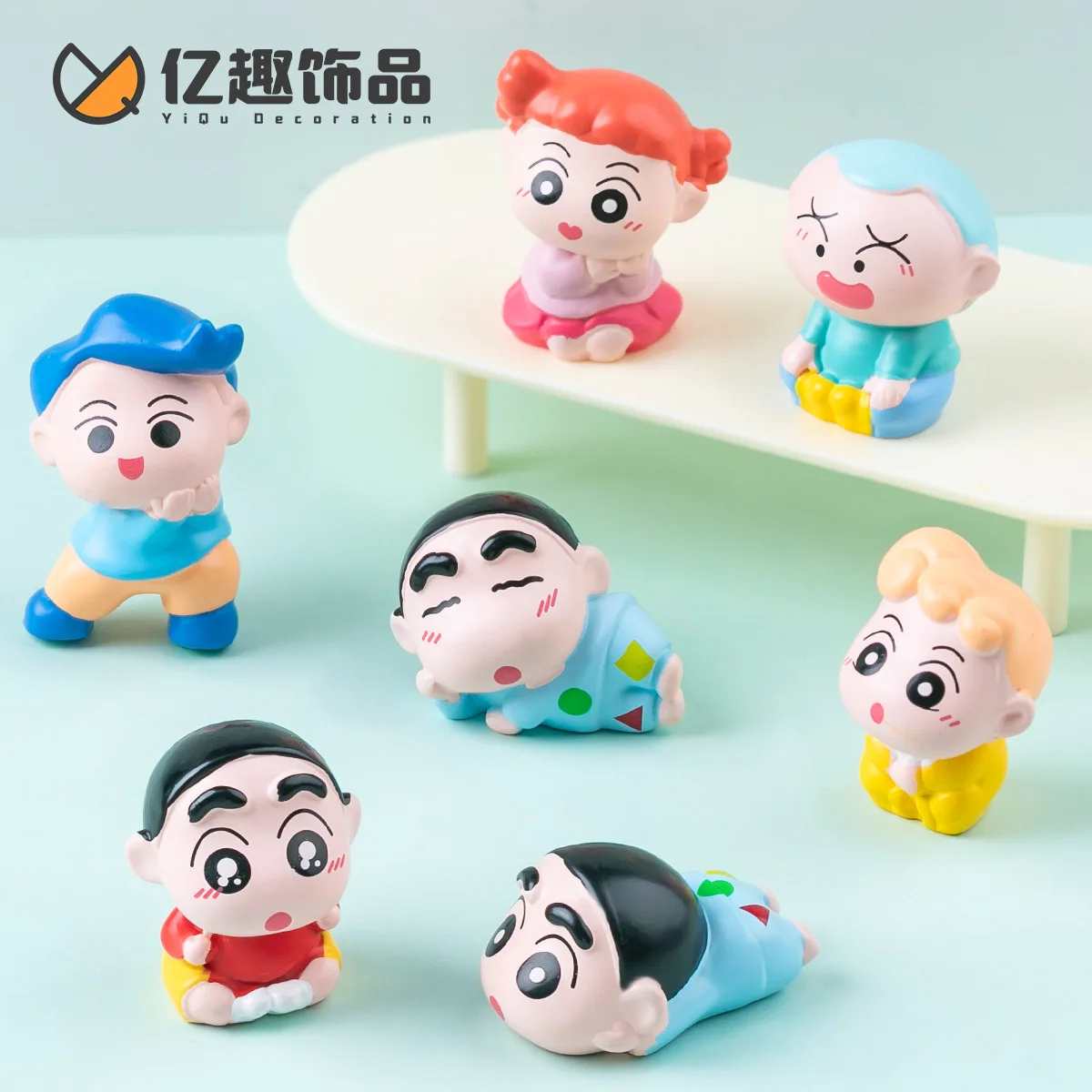11pcs Kawaii for Crayon Shin-chan doll figurine cute collectible tabletop decoration item Car carrying ornaments
