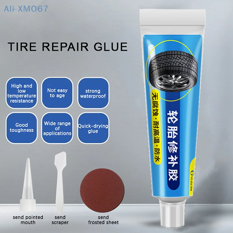 

1PC Black Tyre Repair Instant Car Tire Repair Glue Liquid Strong Rubber Glues Wear-resistant Rubber Adhesive Glue