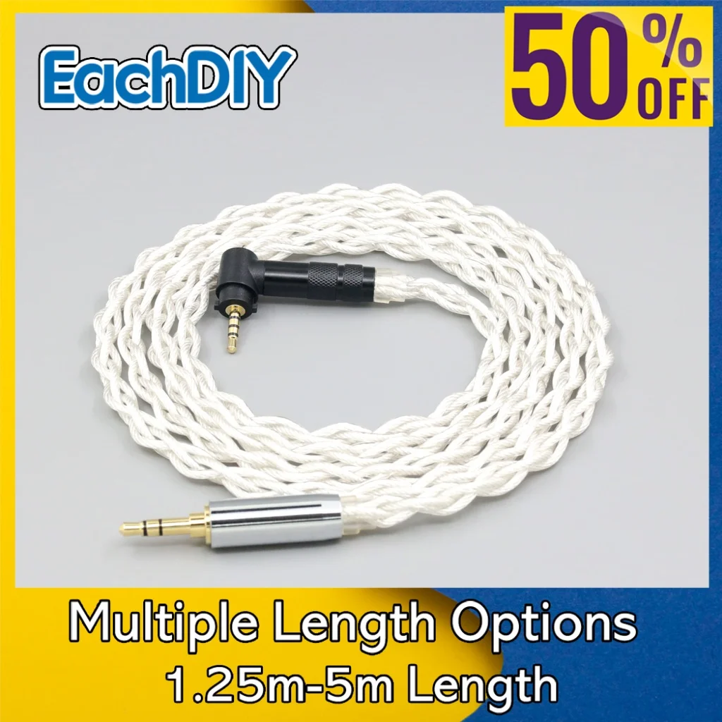 

Silver Plated Type2 Graphene 7N OCC Earphone Cable For Fostex T50RP 50TH Anniversary RP Stereo Headphone LN008496