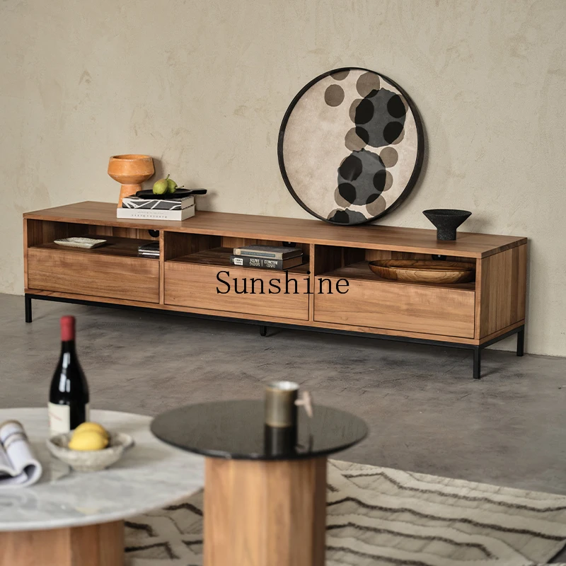

Modern Minimalist South East Asia Style Teak Furniture TV Cabinet Living Room Low Floor Cabinet