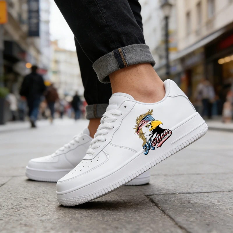 

Summer Unisex Soft-Sole White Shoes, Slip-On Breathable Versatile Casual Trend Men's Shoes