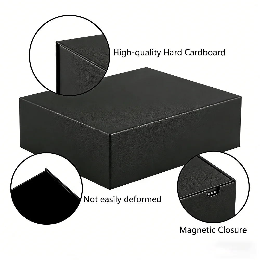 Large Magnetic Gift Box with Lid 33x25x12CM Collapsible Gift Packaging Box for Present Graduation Birthday Wedding Groomsman Box
