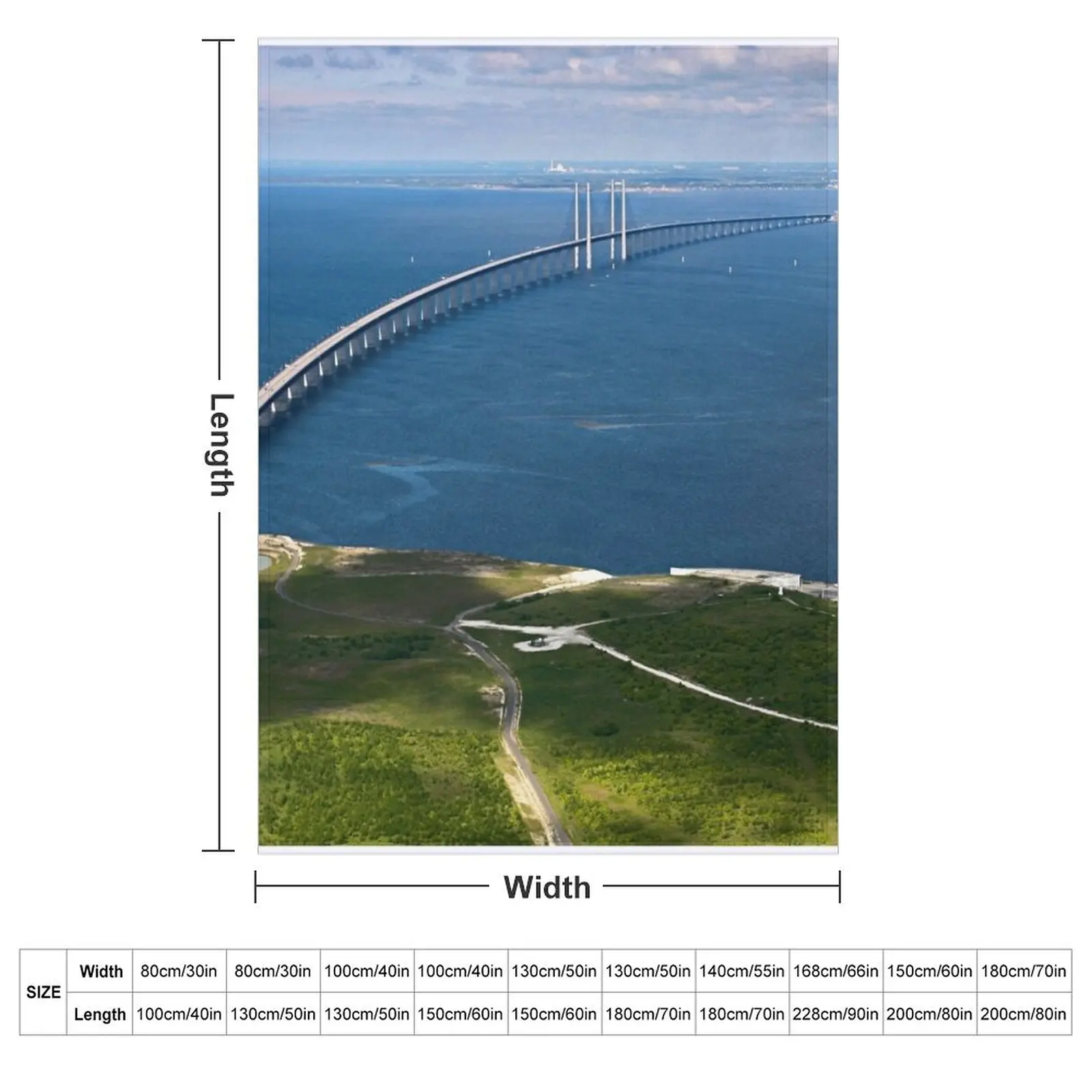 Oresund Bridge Throw Blanket Moving christmas gifts Thin Designers Thermal Soft Blankets
