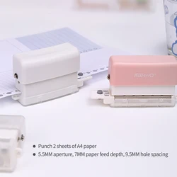 A5 Standard A4 Paper Puncher Binding Machine Loose Leaf Paper Puncher 6-hole Mini Cute DIY Manual Puncher Binding Supplies