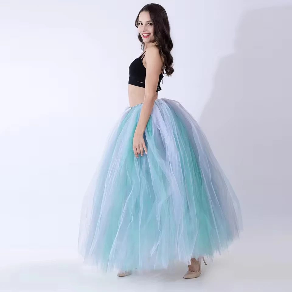 

Women Carnival Lace Up Bow Puffy Skirt Fashion Solid Color Handmade Skirt Slimming Waist Performance Skirt A-Line Long Skirts