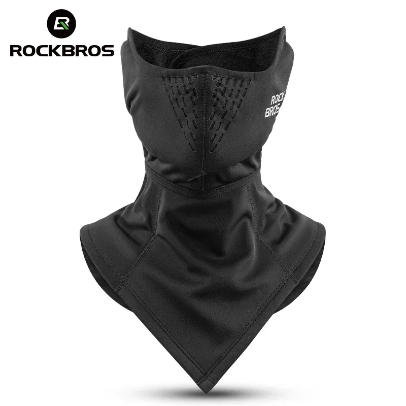 ROCKBROS Fleece Neck Warmer Scarf Windproof Warm Face Mask Ear Cover For Motorcycle Bicycle Breathable Unisex