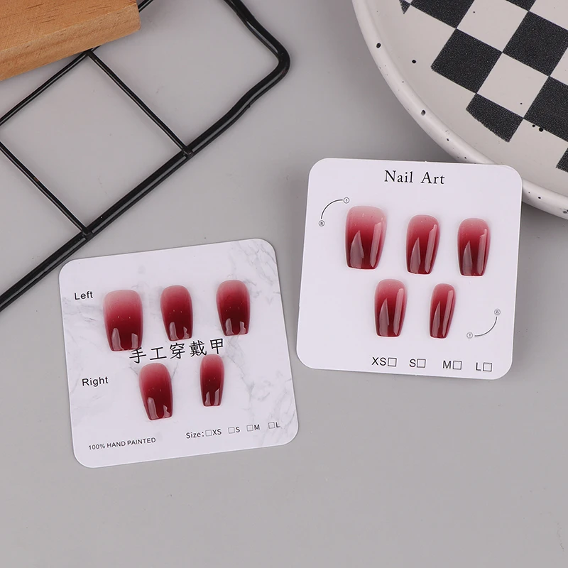 50Pcs Press-On Nail Packaging Display Swatch Card Simple Style False Nail Design Manicure Sample Display Salon