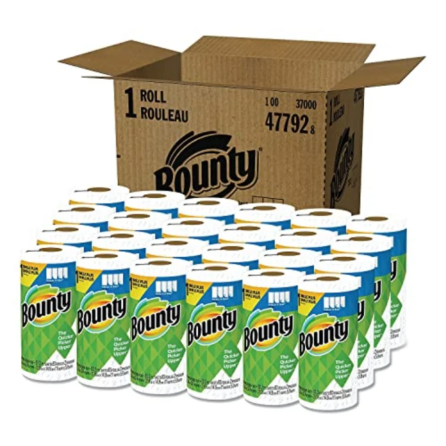 

Bounty - Paper Towels - Select-A-Size Paper Towels - 2-Ply - Paper - 19.49" x 15" x 22.64" - Paper - 22.64" x 19.49" x 15" - Wh