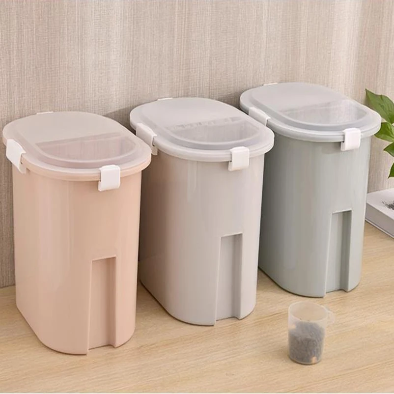 Dog food and cat food storage barrel sealed moisture-proof barrel dog food and cat food barrel large capacity storage barrel