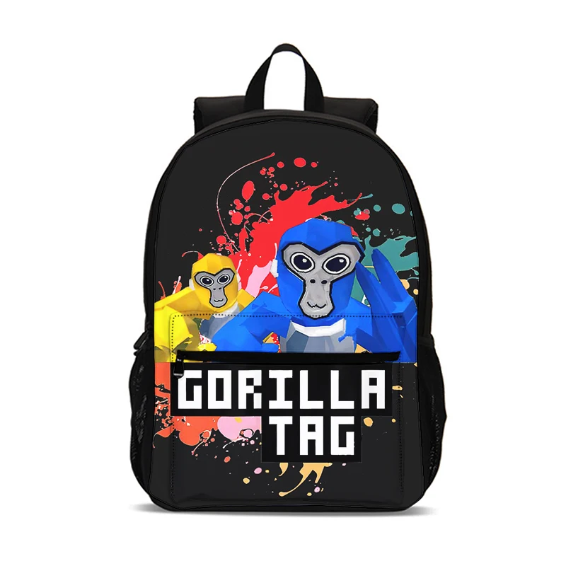 حقيبة مدرسية مطبوعة برسوم كرتونية من Gorilla لحقيبة الظهر الابتدائية، حقائب مدرسية كبيرة للرسوم المتحركة للأولاد والبنات، حقيبة أطفال متينة علامة Gorilla
