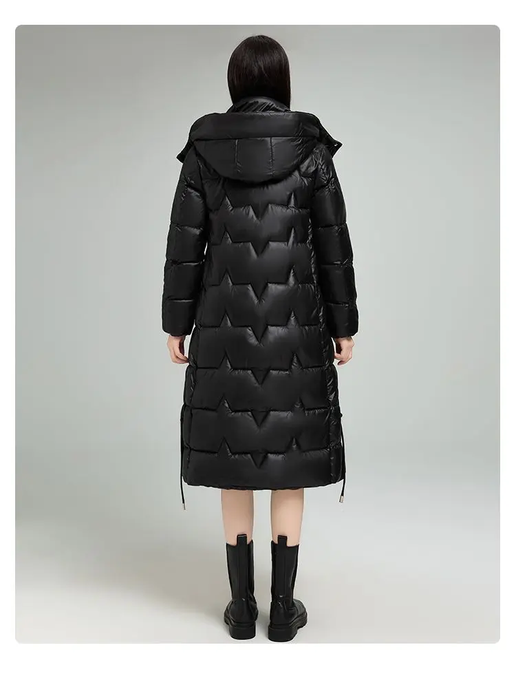 Female Long Down cotton Jacket 2026 Autumn Winter New Fashion Thicken Hooded Coat Women's Windproof Puffer Long Parka Overcoat