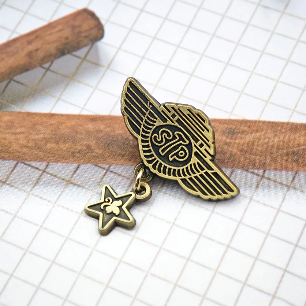 Stone-Temple Pilots Band Emaille-Pin STP-geflügelte Broschen Hängender Stern Metall-Abzeichen Grunge Rock Musik-Fans Sammlerstück Schmuck Geschenk – Detail 6