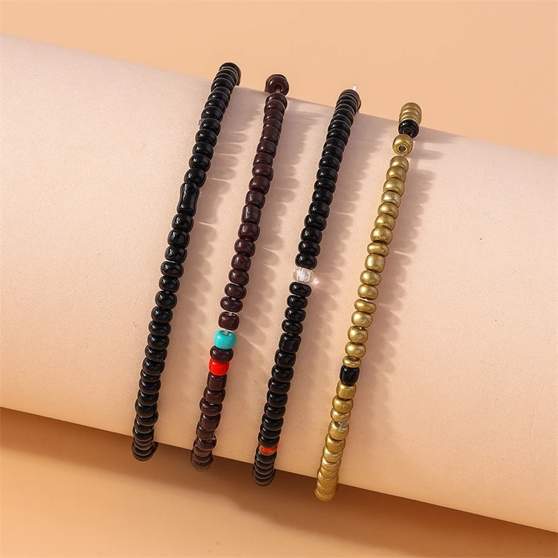 4 teile/satz böhmische handgemachte bunte perlen armbänder für frauen elastische perlen armbänder mädchen party holdiay schmuck dekoration – Detail 22