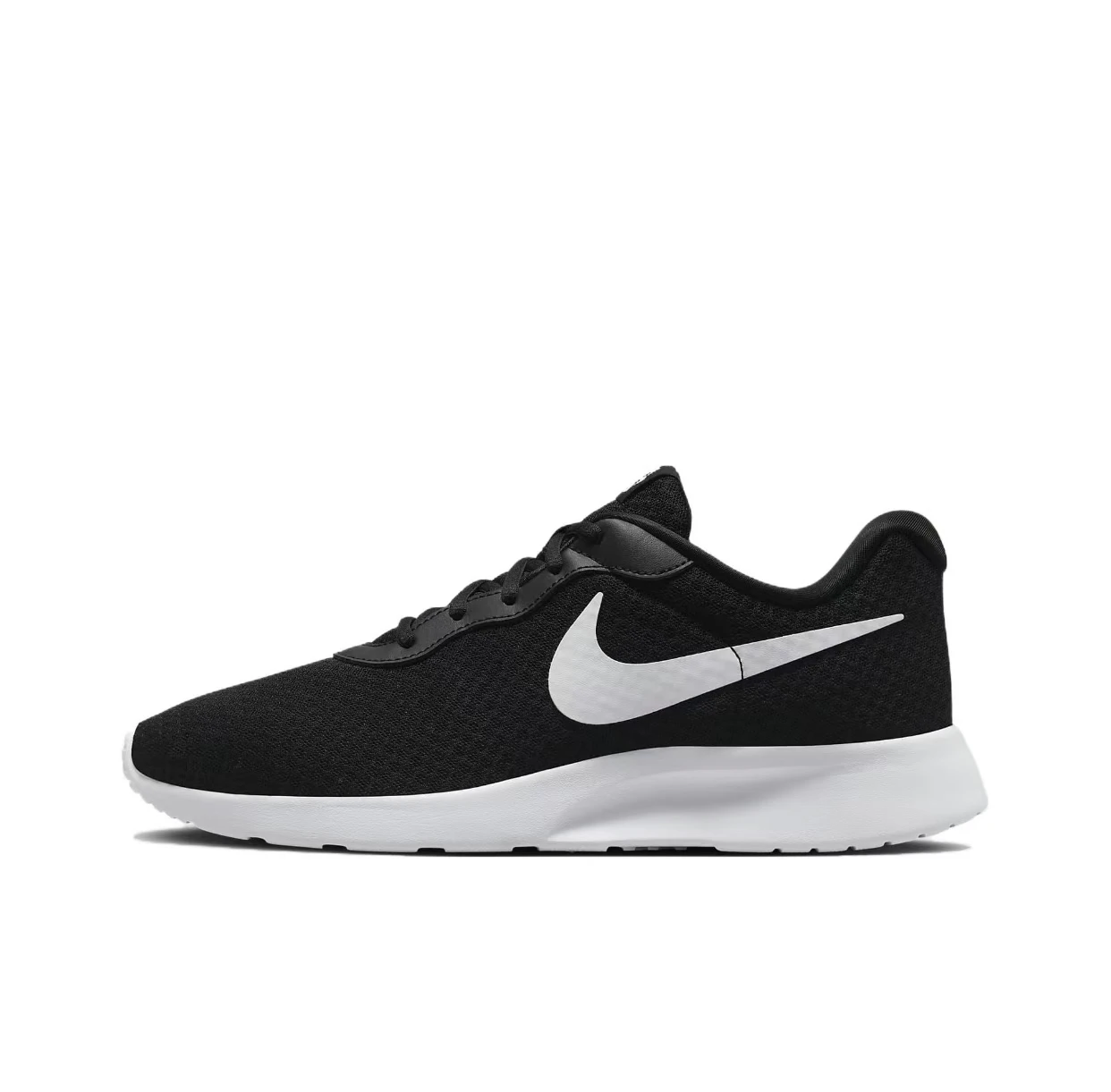 Nike Tanjun Men and Women Running Shoes Black White Low Top Sneakers for Non-Slip and Lightweight Sport Sneakers