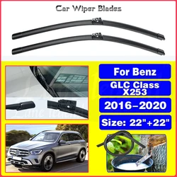 Lâminas do limpador do pára-brisas para Mercedes Benz, acessórios do carro, classe de GLC, X253, C253, 2016-2020, 200, 250, 300, 220d, 250d, 43, 63, AMG