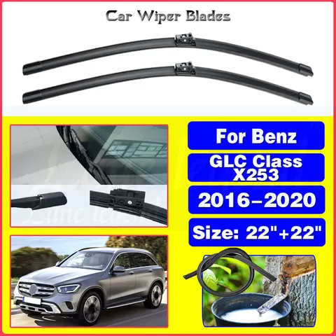 메르세데스 벤츠 GLC 클래스 X253 C253 2016 - 2020 와이퍼 블레이드 앞 유리 와이퍼 자동차 액세서리 200 250 300 220d 250d 43 63 AMG