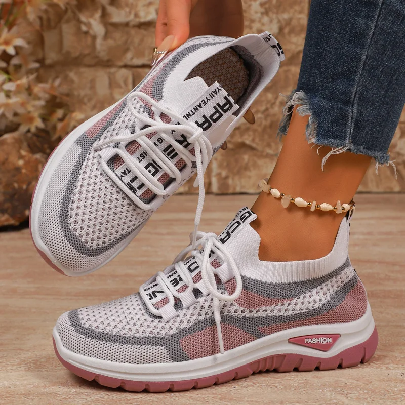 

2025 New Korean Style Casual Ultra-Light Women's Shoes Dad Shoes Women's Mesh Shoes Summer Breathable Sports Shoes for Women