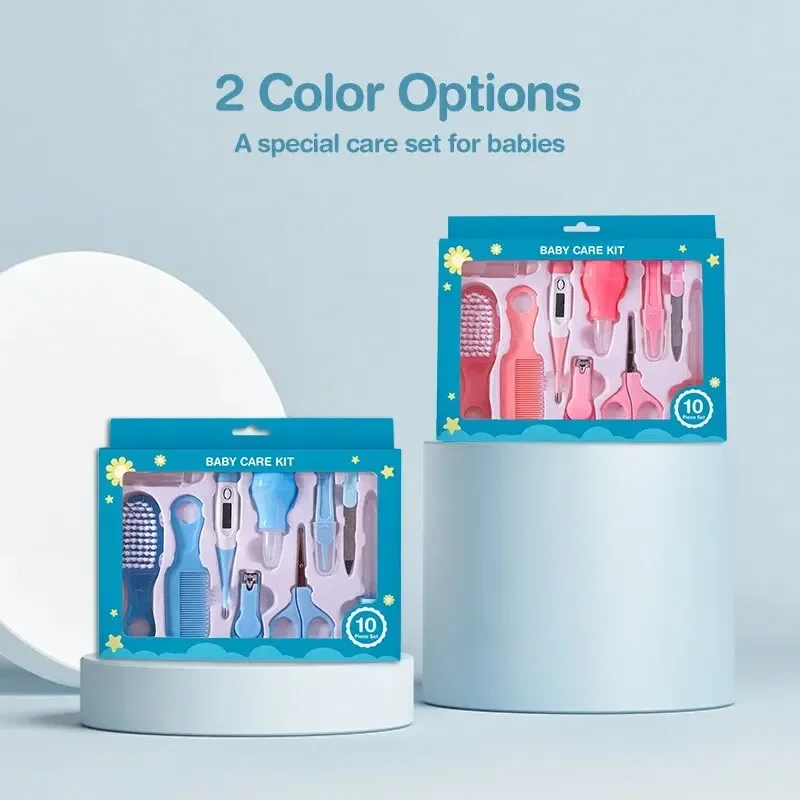 10 قطع من أدوات العناية اليومية لشعر أظافر الأطفال حديثي الولادة، فرشاة تنظيف الأطفال الرضع، مجموعة مشابك أظافر آمنة كهدية للطفل #1