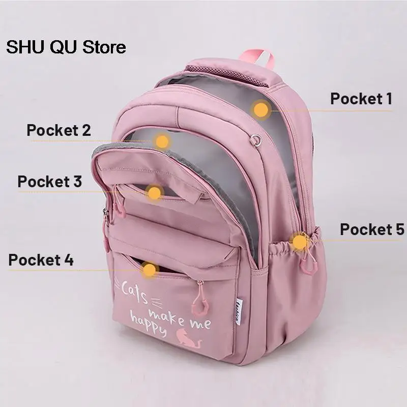 Zaino Kawaii per borse da scuola per ragazze portabilità impermeabile adolescenti studente universitario borsa a tracolla da viaggio grande Mochilas