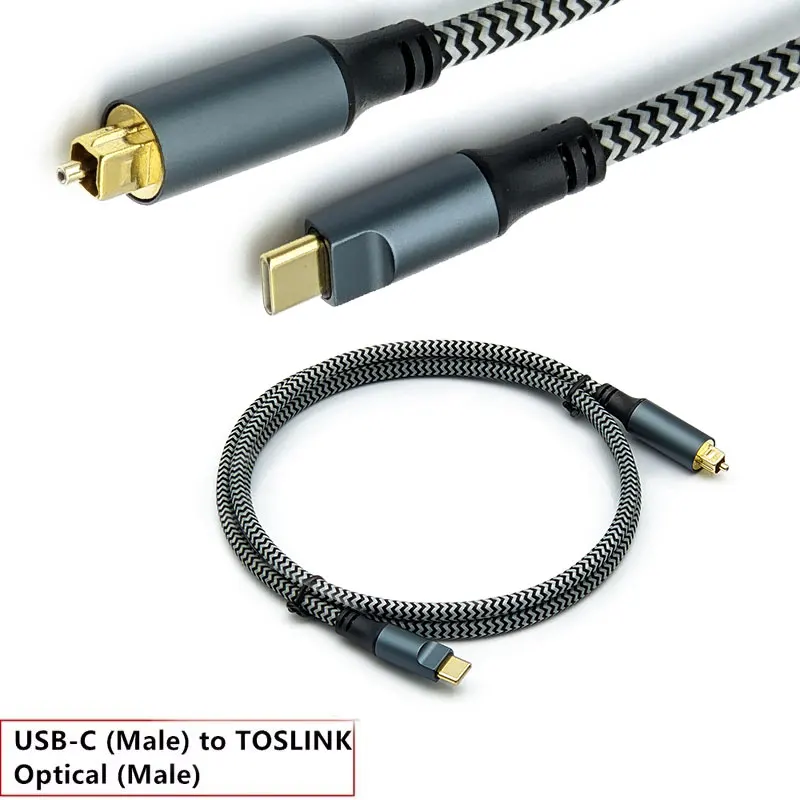 Usb Type C Male Toslink SPDIF Male Adapter Line cable Usb C to SPDIF PCM fiber optic Audio Line Cable Cord Wire Type-C to S/PDIF