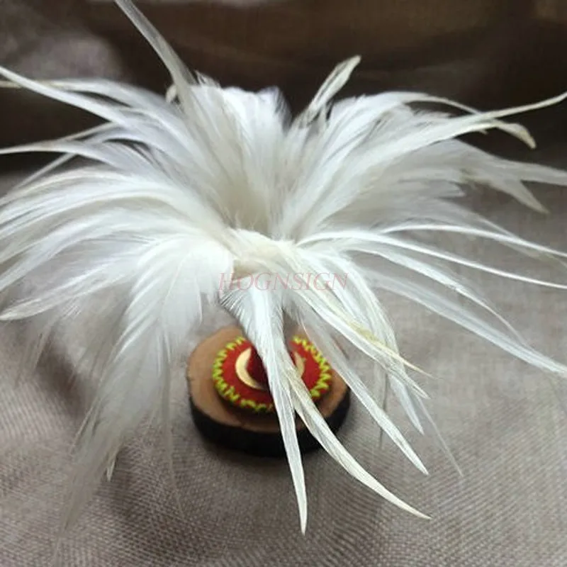 Calcando moedas de cobre, penas de frango, volante, iniciante, artesanal