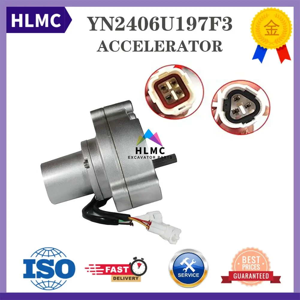 YN2406U197F3 2406U197F4 Throttle Motor Compatible with Kobelco SK120-2 SK120-3 SK120-5 SK200-3 SK200-5 SK200LC-4 SK210