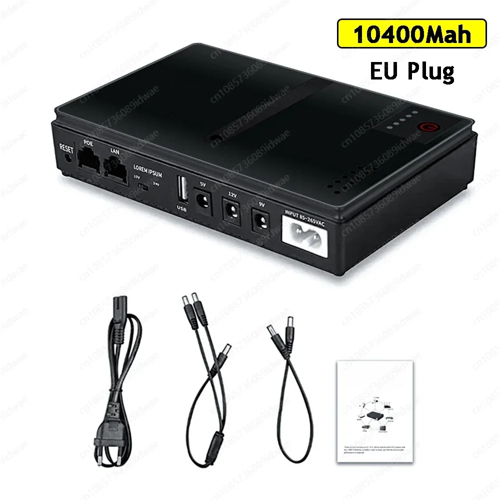 18W DC1018P Router 5V9V12V DC USV Unterbrechungsfreie Stromversorgung 10400Mah Notstromversorgung für optische Katzenmonitor-Telefon