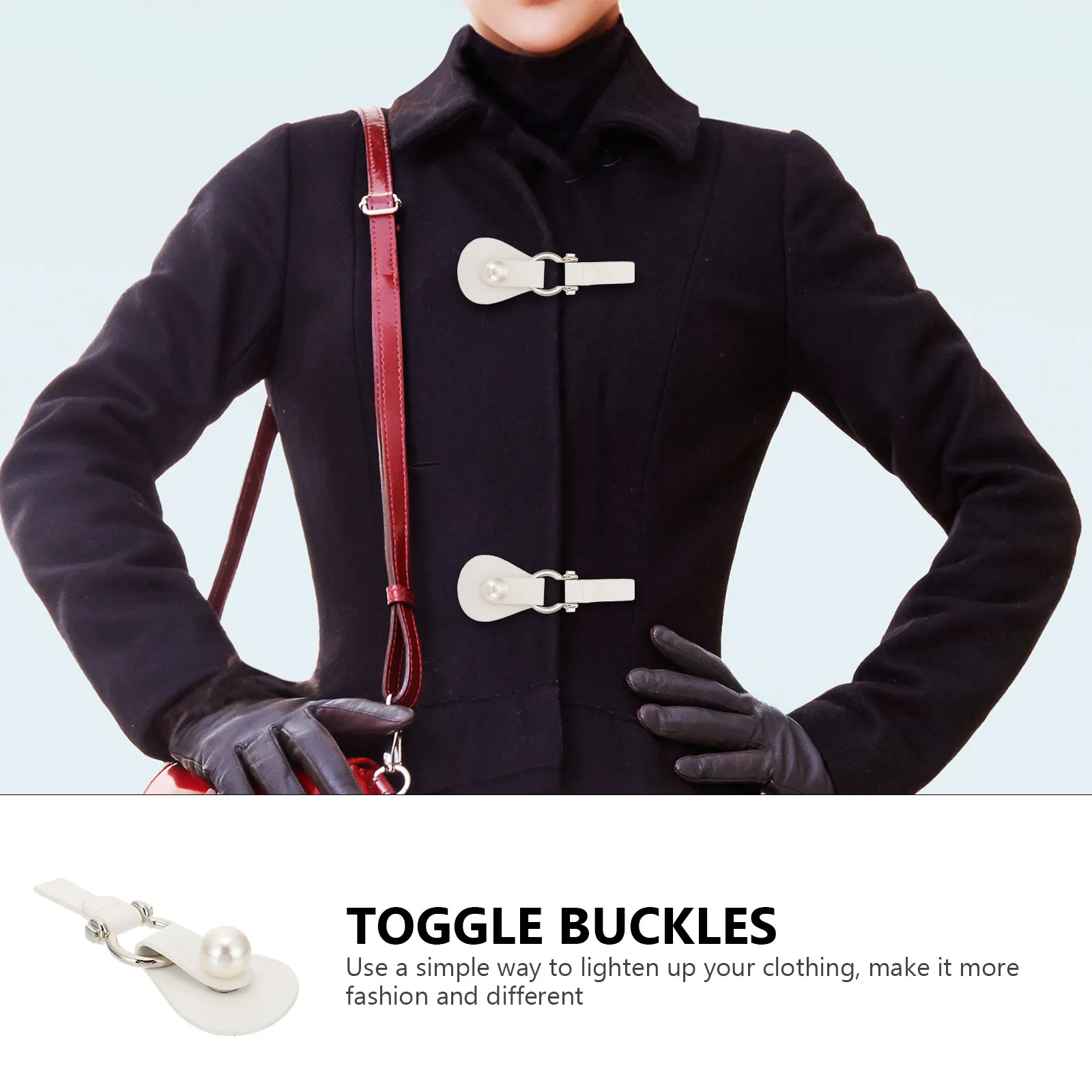 

2pcs Windbreaker Waist Buckle Metal Pu Coat Closure Button For Trench Dress Shawl Durable Clothing Accessory