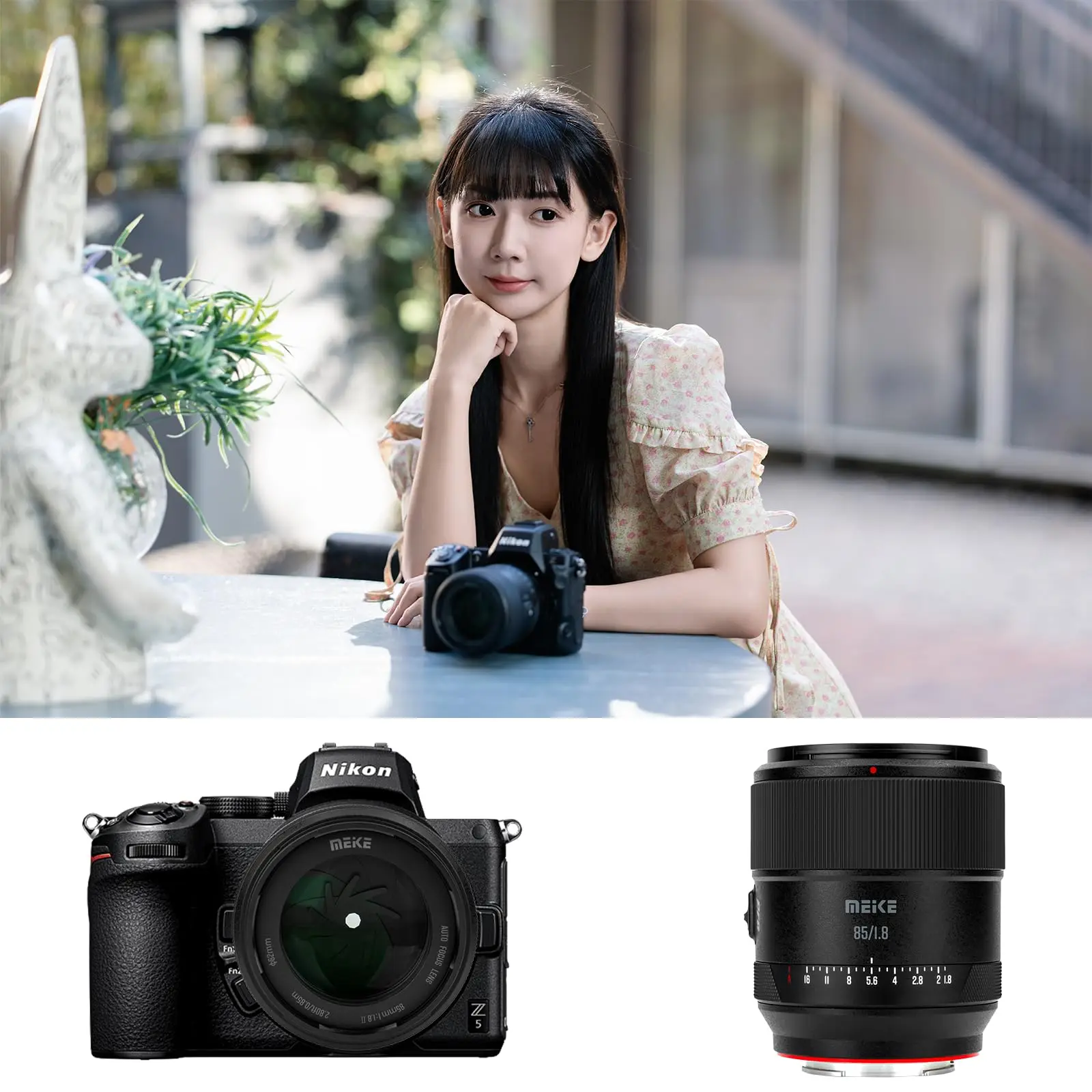 عدسة Meike AF 85mm f1.8 Pro بإطار كامل عالي الدقة 8K لكاميرات Sony E Nikon Z Lumix L Mount