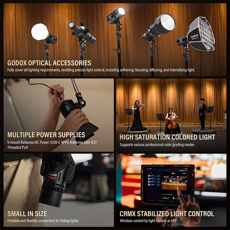 Godox RS60Bi RS60R 60W LED Mon - Photography Lighting Outdoor 评论和价格