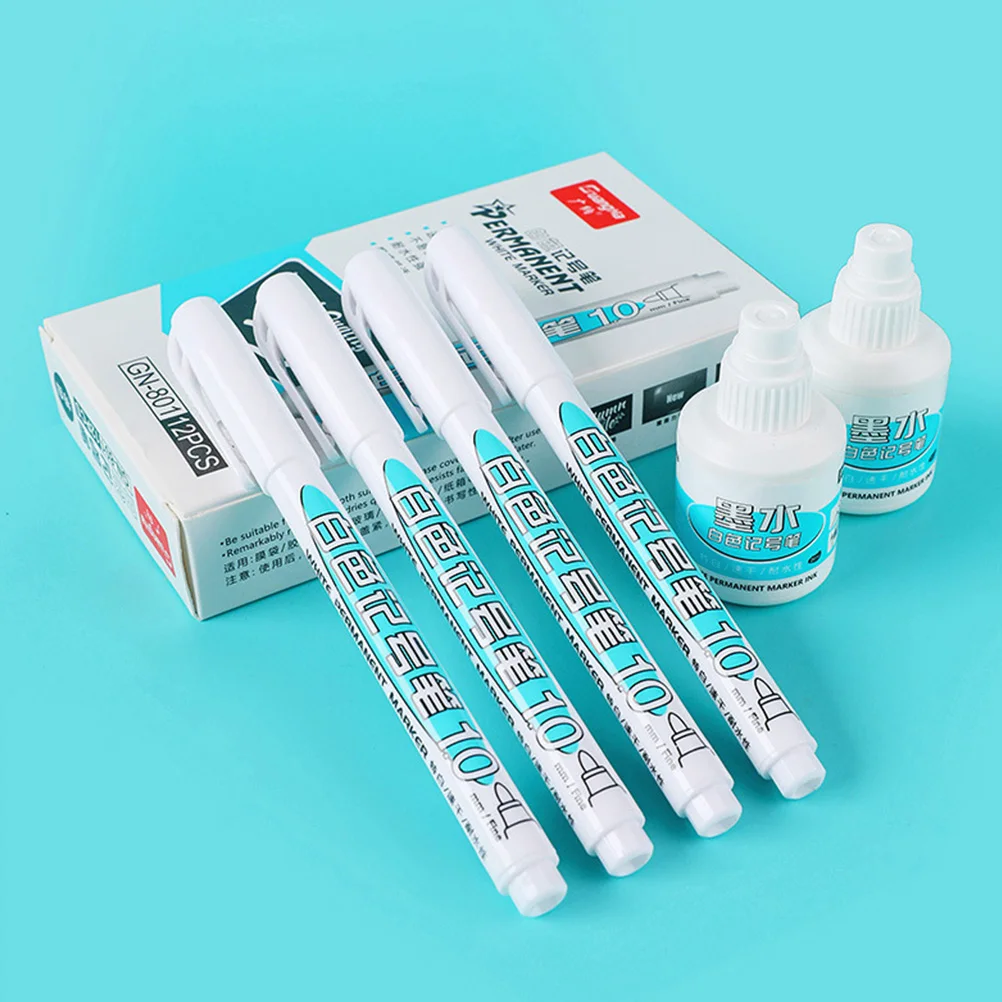

Plastic Paint Pens for Office Industrial Quick Paper Cloth Marker Pens Glass White Color Repair